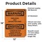 Signmission Employees Only Beyond This Point Bilingual OSHA Warning Sign, Vinyl Decal, 12in W x 18in L, 2PK OS-2PACK-WS-D-1218-L-12598 - alternate 6